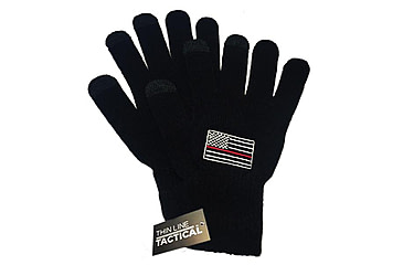 Image of Thin Blue Line Thin Red Line Touchscreen Knit Gloves - TRL-GL-45