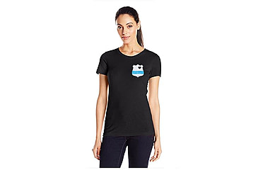 Image of Thin Blue Line Women's - 3/4 Sleeve, Badge - WOM-34-BADGE-XXL