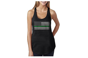 Image of Thin Blue Line Women's - Tank Classic Thin Green Line - WOMEN-TANK-CLASSIC-GREEN-BLACK-XXL