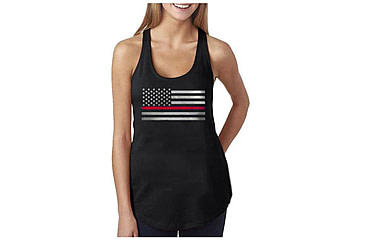 Image of Thin Blue Line Women's - Tank Classic Thin Red Line - WOMEN-TANK-CLASSIC-RED-BLACK-XXL
