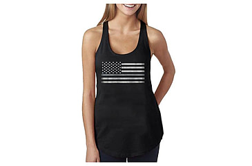 Image of Thin Blue Line Women's - Tank Classic Thin Silver Line - WOMEN-TANK-CLASSIC-SILVER-BLACK-XXL