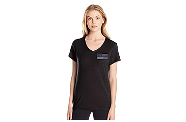 Image of Thin Blue Line Women's V-neck - Small Logo, - TBL-WOMEN-VNECK-XXL
