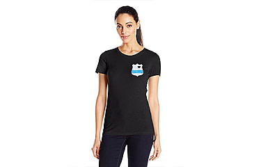 Image of Thin Blue Line Womens - 3/4 Sleeve, Badge - WOM-34-BADGE-LARGE