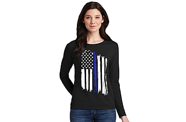 Image of Thin Blue Line Womens Long Sleeve - American - WOM-LS-TBLA-MEDIUM