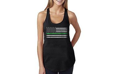 Image of Thin Blue Line Womens - Tank Classic Thin Green Line - WOMEN-TANK-CLASSIC-GREEN-BLACK-XL