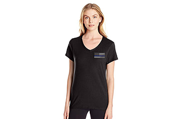 Image of Thin Blue Line Womens V-neck - Small Logo, - TBL-WOMEN-VNECK-LARGE