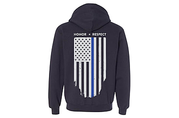 Image of Thin Blue Line Zip Up - Honor/respect, - HONOR-TBL-ZIP-BLACK-L