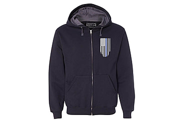 Image of Thin Blue Line Zip Up - Honor/respect, - HONOR-TBL-ZIP-BLACK-L