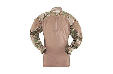 Image of Tru-Spec 1/4 Zip Tactical Response Combat Shirt 50/50 Nylon/Cotton Rip-Stop, MultiCam/Coyote, XLarge Long 2541026