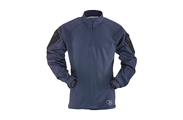Image of Tru-Spec 1/4 Zip Tactical Response Combat Shirt 50/50 Nylon/Cotton Rip-Stop, Navy/Navy, XSmall Regular 2549002