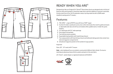 Image of Tru-Spec 24-7 9in Shorts - Mens, Size 48, Black 4265012