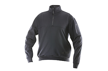 Image of Tru-Spec Grid Fleece Zip Thru Job Shirt 94/6 Poly/Spandex, Midnight Navy, Small Regular 2077003