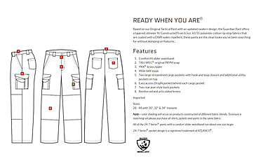 Image of Tru-Spec Mens Guardian Tac Pants - Mens, Polyester/Cotton Rip-Stop, 24-7 Series, Black, 32, 1462024