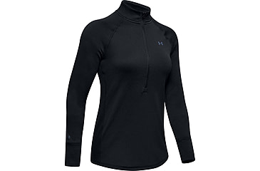 Image of Under Armour ColdGear 4.0 1/2 Zip Active Top - Womens, Black, Large, 1343319001LG