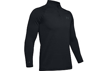 Image of Under Armour ColdGear Base 4.0 1/4 Zip Long Sleeve Top - Mens, Black, 2X-Large, 13432420012X