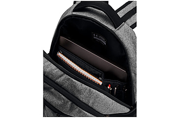Image of Under Armour Hustle 6.0 Storm Backpack, Castlerock Full Heather/black/black - 1384672026OSFM