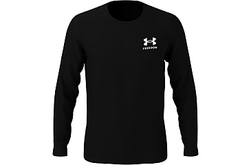 Image of Under Armour New Freedom Flag Long Sleeve T-Shirt - Mens, Black, Large, 1370813001LG