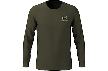 Image of Under Armour New Freedom Flag Long Sleeve T-Shirt - Mens, Marine OD Green, Large, 1370813390LG