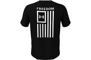 Image of Under Armour Freedom Flag T-Shirt - Men's, Black/White, 2XL, 13708100012X