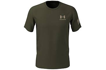 Image of Under Armour New Freedom Flag T-Shirt - Mens, Marine OD Green / Desert Sand, Large, 1370810390LG