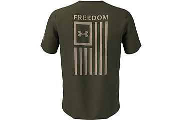Image of Under Armour Freedom Flag T-Shirt - Men's, Marine OD Green/Desert Sand, Large, 1370810390LG