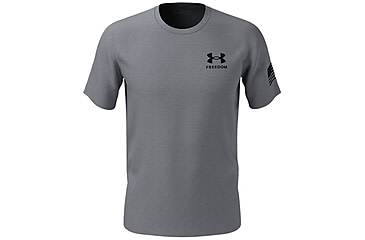 Image of Under Armour New Freedom Flag T-Shirt - Mens, Steel Medium Heather / Black, 3XL, 13708100353X