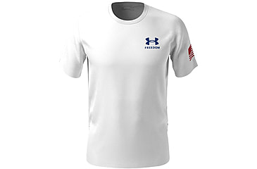 Image of Under Armour New Freedom Flag T-Shirt - Mens, White / Royal, 3XL, 13708101013X