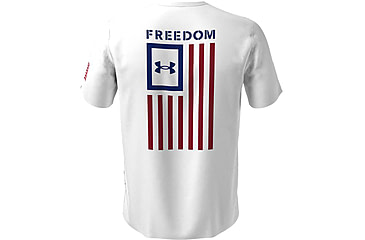 Image of Under Armour Freedom Flag T-Shirt - Men's, White/Royal, 3XL, 13708101013X