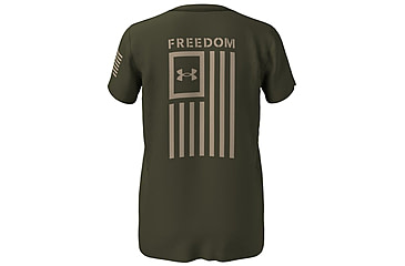 Image of Under Armour New Freedom Flag T-Shirt - Womens, Marine OD Green, Extra Large, 1370814390XL