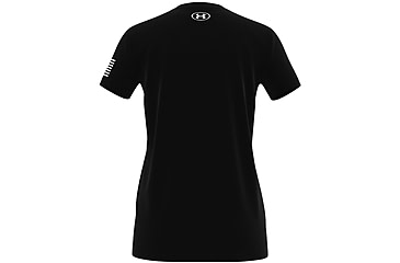 Image of Under Armour New Freedom Logo T-Shirt - Womens, Black / White, Large, 1370815002LG