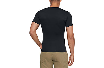 Image of Under Armour Tactical HeatGear Compression Short Sleeve V-Neck Shirt - Men's, Black, Large, 1216010001LG