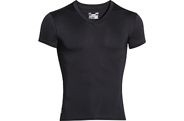 Image of Under Armour Tactical HeatGear Compression V-Neck T-Shirt - Mens, Black, Large, 1216010001LG