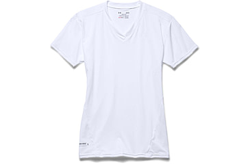 Image of Under Armour Tactical HeatGear Compression V-Neck T-Shirt - Mens, White, 3X-Large, 12160101003X