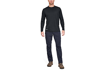 Image of Under Armour Tactical UA Tech Long Sleeve T-Shirt - Mens, Dark Navy, 3X-Large, 12481964653X