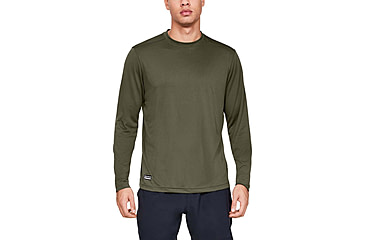 Image of Under Armour Tactical UA Tech Long Sleeve T-Shirt - Mens, Marine OD Green, Large, 1248196390LG