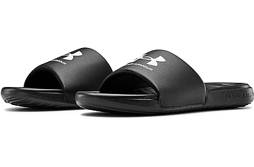 Image of Under Armour UA Ansa Fixed Sandals - Mens, Black/white, 8 US, 30237610048