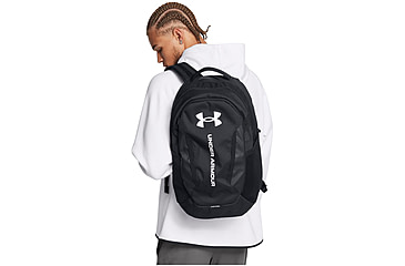 Image of Under Armour Ua Hustle 6.0 Backpack, Black/black/white - 1384672002OSFM