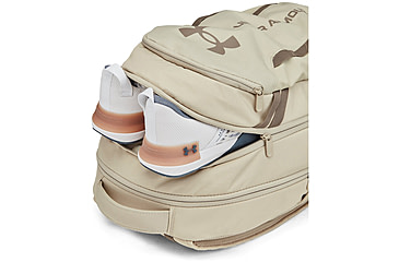Image of Under Armour Ua Hustle 6.0 Backpack, Khaki Base/khaki Base/taupe Dusk - 1384672289OSFM