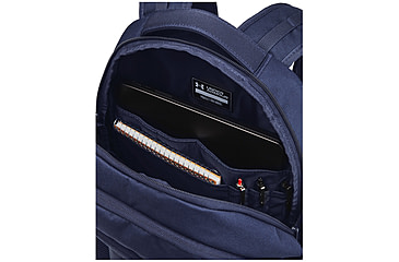Image of Under Armour Ua Hustle 6.0 Backpack, Midnight Navy/midnight Navy/metallic Silver - 1384672411OSFM