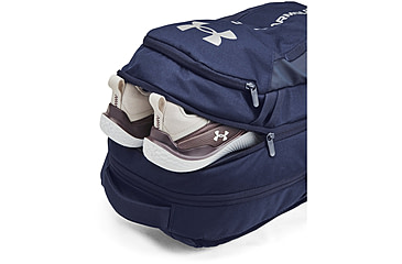 Image of Under Armour Ua Hustle 6.0 Backpack, Midnight Navy/midnight Navy/metallic Silver - 1384672411OSFM
