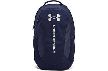 Image of Under Armour Ua Hustle 6.0 Backpack, Midnight Navy/midnight Navy/metallic Silver - 1384672411OSFM