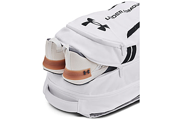 Image of Under Armour Ua Hustle 6.0 Backpack, White/white/black - 1384672100OSFM