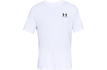 Image of Under Armour UA Sportstyle Left Chest T-Shirt - Mens, White, X-Large, 1326799100XL