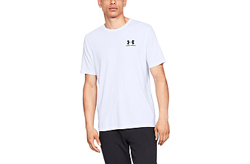 Image of Under Armour UA Sportstyle Left Chest T-Shirt - Mens, White, X-Large, 1326799100XL