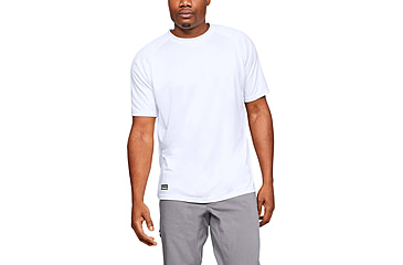 Image of Under Armour UA Tactical Tech Short Sleeve T-Shirt - Mens, White, Small, 1005684101SM