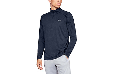 Image of Under Armour UA Tech 1/2 Zip Long Sleeve Shirt - Mens, Academy/Steel, 2X-Large, 13284954092X