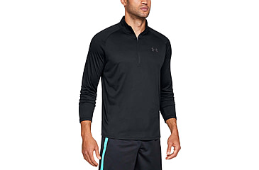 Image of Under Armour UA Tech 1/2 Zip Long Sleeve Shirt - Mens, Black, 3X-Large, 13284950013X