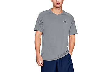 Image of Under Armour UA Tech 2.0 V-Neck T-Shirt - Mens, Steel, X-Large, 1328190035XL