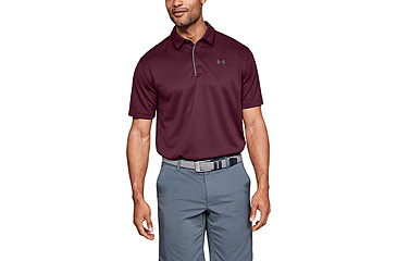 Image of Under Armour UA Tech Golf Polo Shirt - Mens, Medium, Maroon, 1290140609MD