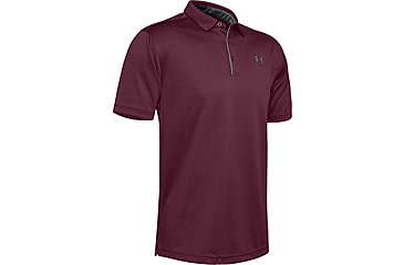 Image of Under Armour UA Tech Golf Polo Shirt - Mens, Medium, Maroon, 1290140609MD